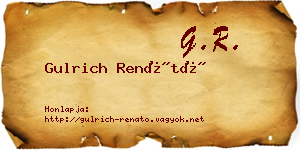 Gulrich Renátó névjegykártya