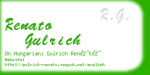 renato gulrich business card